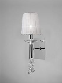 Tiffany Polished Chrome Crystal Wall Lights Mantra Shaded Wall Lights